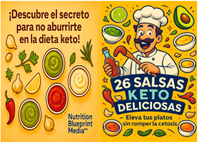 Guía Keto: 26 Salsas Keto Deliciosas Elevar Tus Platos Sin Roper la Cetosis: Salsas bajas en carbohidratos, cremosas, picantes y clásicas para cada ocasión