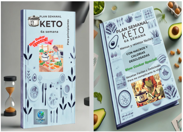 Plan Semanal Keto 6: Menús y Recetas Fáciles para Principiantes con Macros y Calorías Desglosados (Especial Slow Cooker): Recetas Fáciles y Deliciosas ... (Reto 12 semanas Dieta Cetogénica)