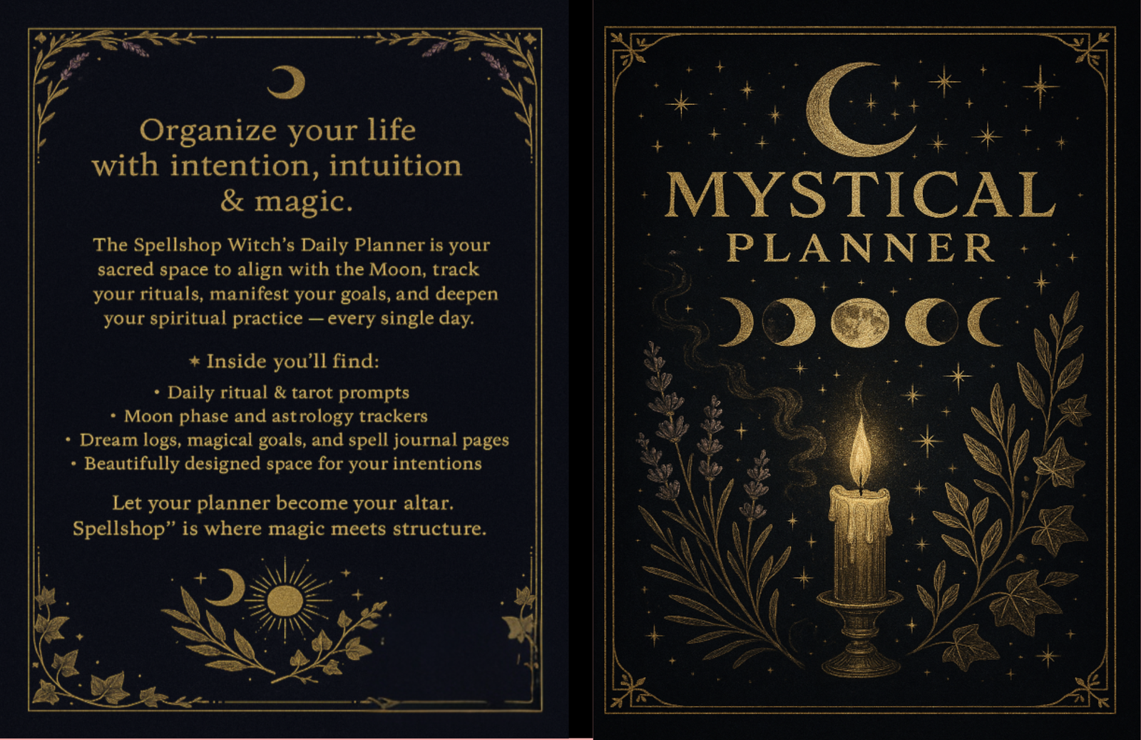 Spellshop Witch’s Daily Planner: A Magical Shadow Journal for Rituals, Tarot & Manifestation