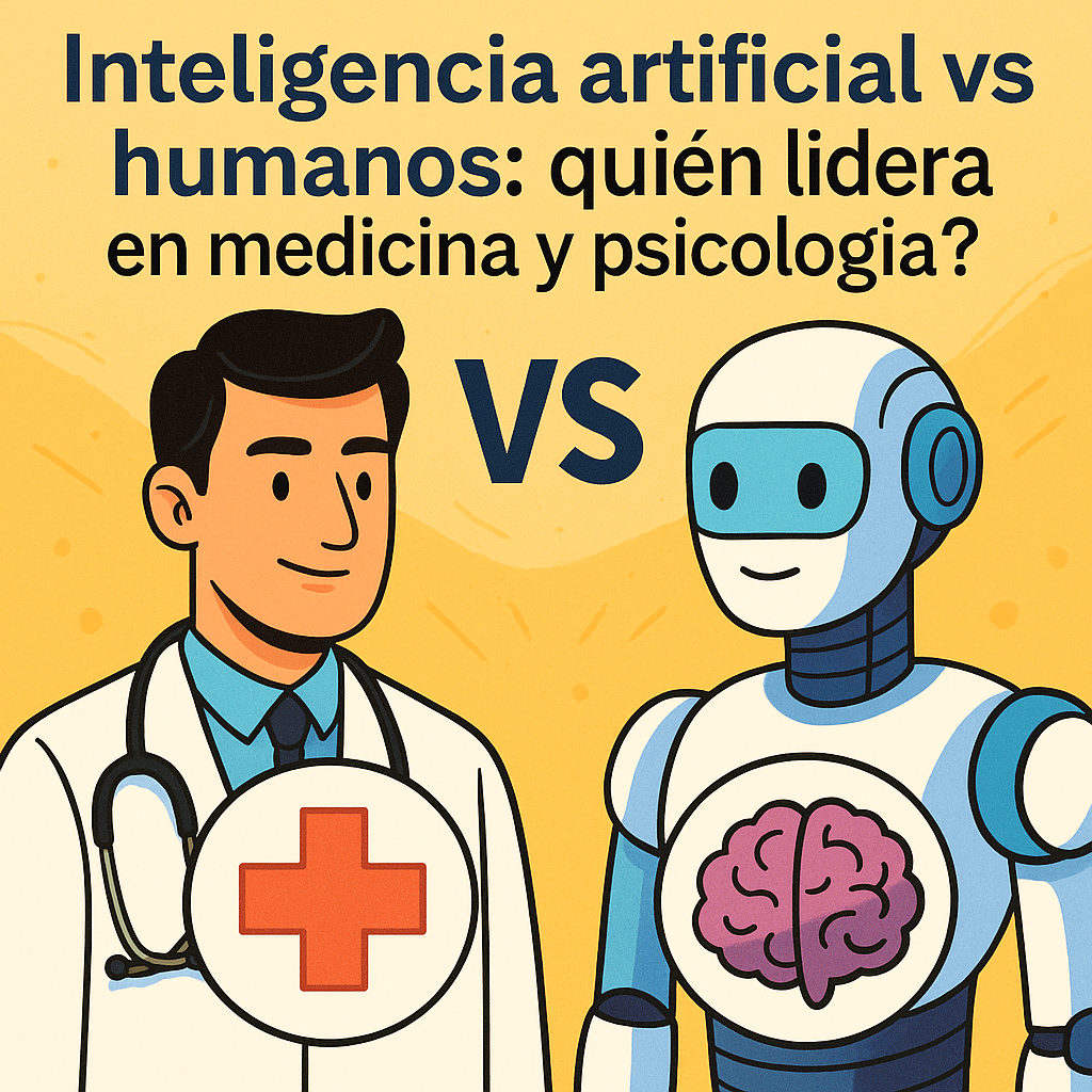 Inteligencia artificial en medicina comparada con humanos en estudios a ciegas