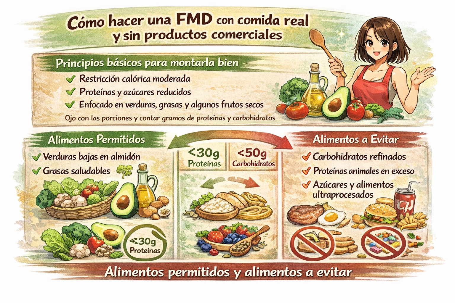Cómo hacer una FMD con comida real