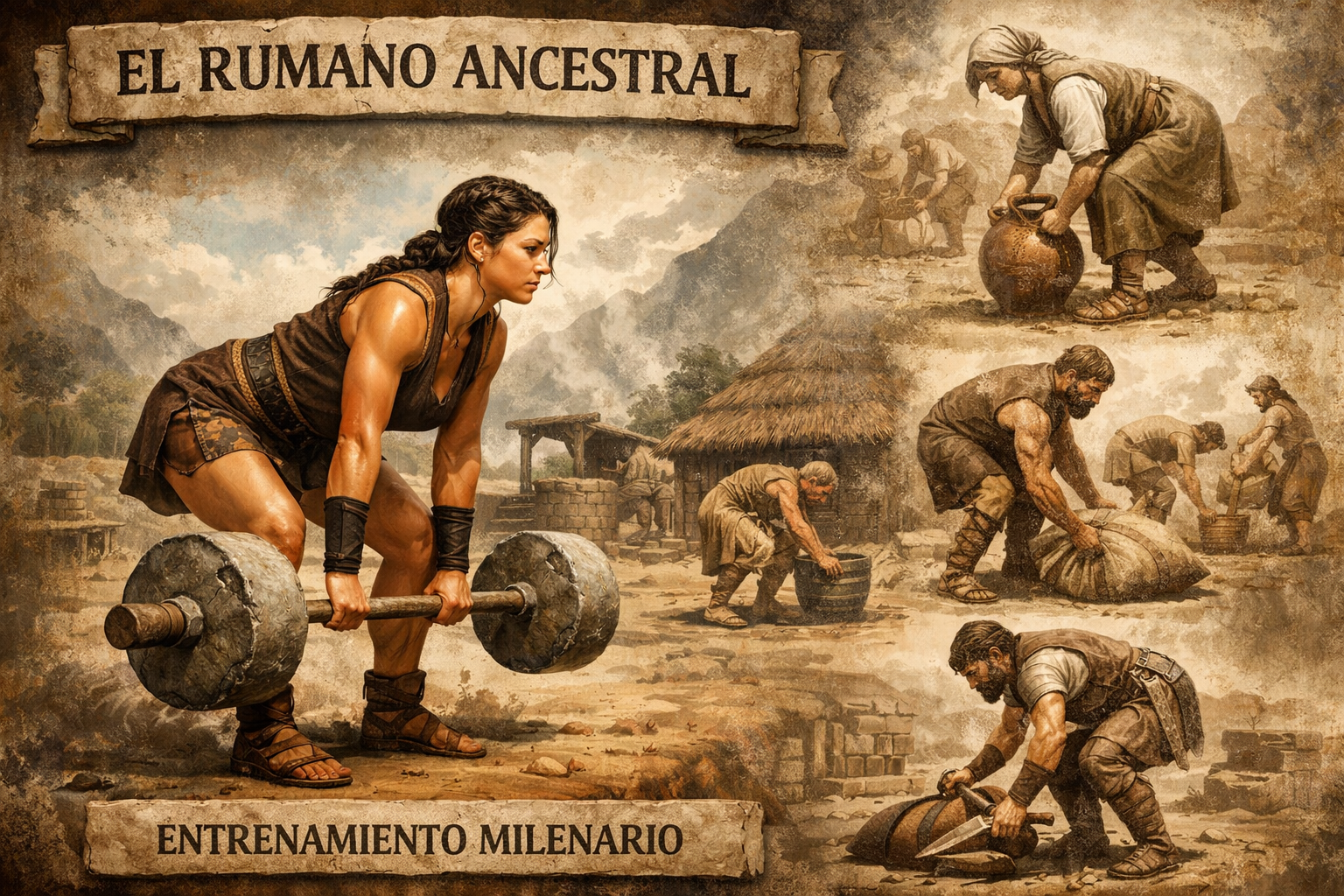 Peso muerto rumano en casa